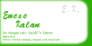 emese kalan business card